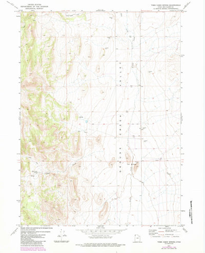 United States Geological Survey Toms Cabin Spring, UT (1971, 24000-Scale) digital map