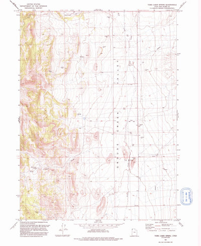 United States Geological Survey Toms Cabin Spring, UT (1991, 24000-Scale) digital map