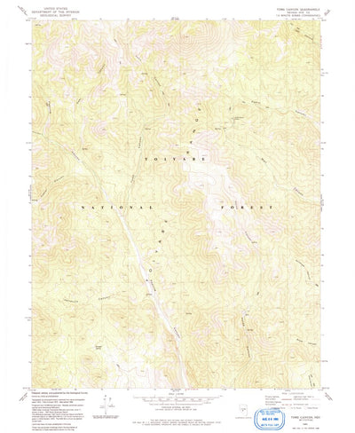 United States Geological Survey Toms Canyon, NV (1980, 24000-Scale) digital map