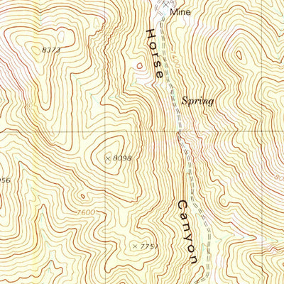 United States Geological Survey Toms Canyon, NV (1980, 24000-Scale) digital map