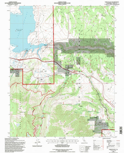 United States Geological Survey Toms Place, CA (1994, 24000-Scale) digital map