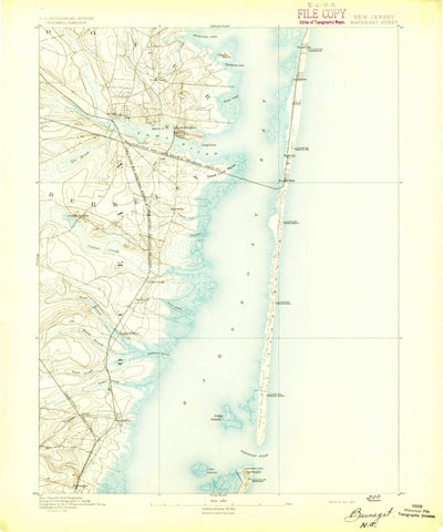 United States Geological Survey Toms River, NJ (1893, 62500-Scale) digital map