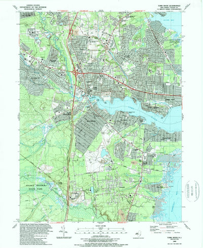United States Geological Survey Toms River, NJ (1989, 24000-Scale) digital map