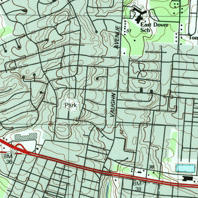 United States Geological Survey Toms River, NJ (1989, 24000-Scale) digital map