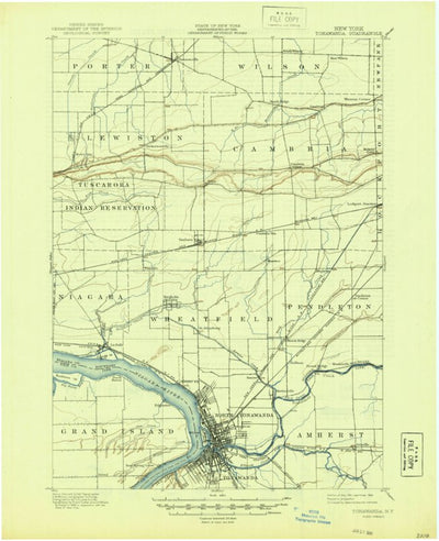 United States Geological Survey Tonawanda, NY (1901, 62500-Scale) digital map