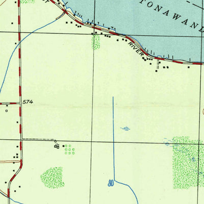 United States Geological Survey Tonawanda West, NY (1954, 25000-Scale) digital map