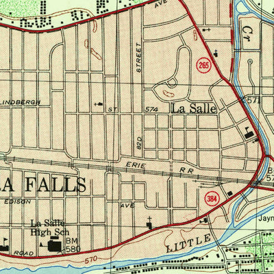 United States Geological Survey Tonawanda West, NY (1954, 25000-Scale) digital map