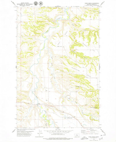 United States Geological Survey Toney Bench, MT (1978, 24000-Scale) digital map