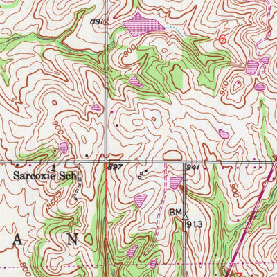 United States Geological Survey Tonganoxie, KS (1950, 24000-Scale) digital map