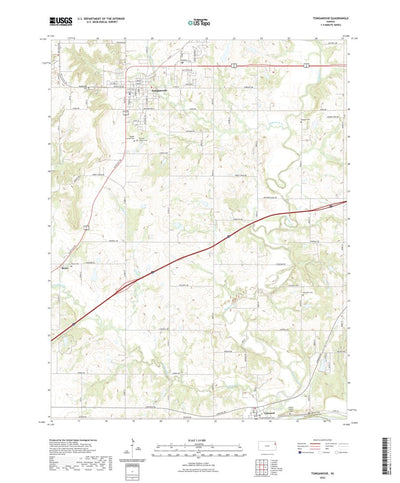 United States Geological Survey Tonganoxie, KS (2022, 24000-Scale) digital map