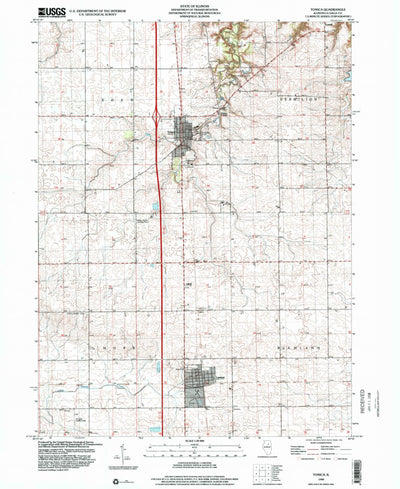 United States Geological Survey Tonica, IL (1998, 24000-Scale) digital map