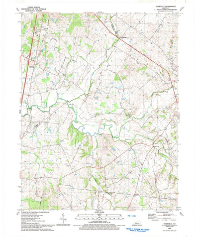 United States Geological Survey Tonieville, KY (1992, 24000-Scale) digital map