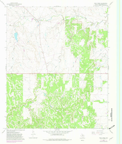 United States Geological Survey Tonk Creek, TX (1966, 24000-Scale) digital map