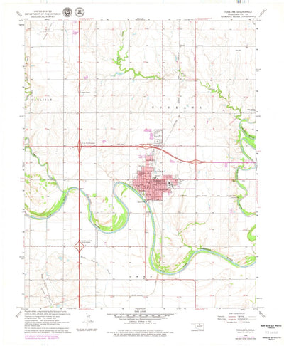 United States Geological Survey Tonkawa, OK (1968, 24000-Scale) digital map