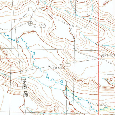 United States Geological Survey Tonopah Ridge, WY (1988, 24000-Scale) digital map