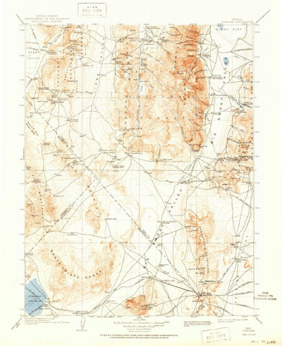 United States Geological Survey Tonopah W, NV (1908, 250000-Scale) digital map