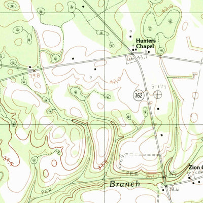 United States Geological Survey Tony Hill Bay, SC (1982, 24000-Scale) digital map