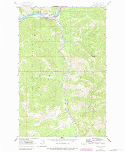 United States Geological Survey Tony Peak, MT (1963, 24000-Scale) digital map