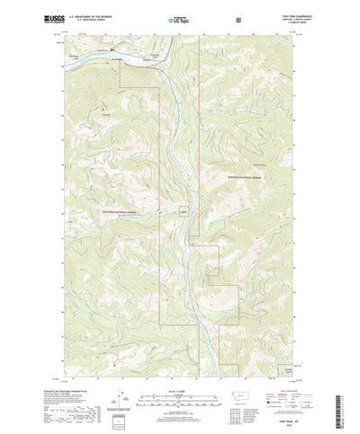 United States Geological Survey Tony Peak, MT (2020, 24000-Scale) digital map