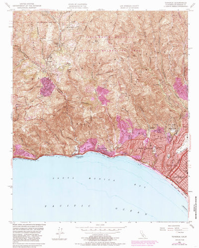 United States Geological Survey Topanga, CA (1952, 24000-Scale) digital map