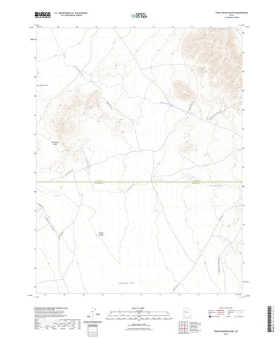 United States Geological Survey Topaz Mountain SW, UT (2023, 24000-Scale) digital map