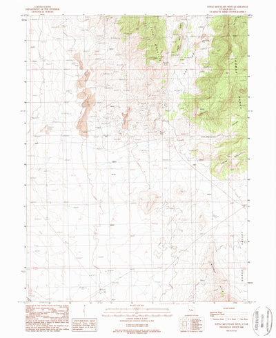 United States Geological Survey Topaz Mountain West, UT (1988, 24000-Scale) digital map
