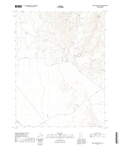 United States Geological Survey Topaz Mountain West, UT (2023, 24000-Scale) digital map