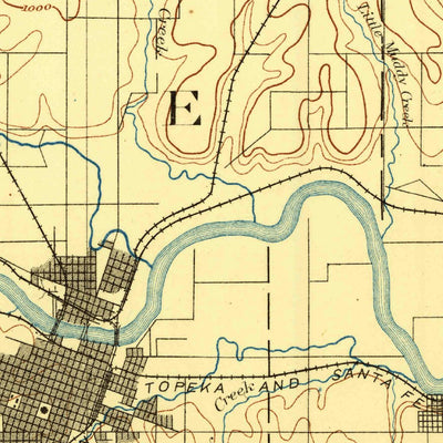 United States Geological Survey Topeka, KS (1889, 125000-Scale) digital map