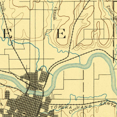 Topeka, KS (1894, 125000-Scale) Map by United States Geological Survey ...