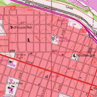 United States Geological Survey Topeka, KS (1950, 24000-Scale) digital map