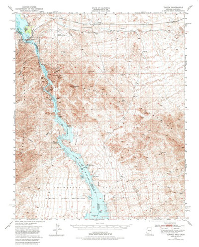 United States Geological Survey Topock, AZ-CA (1950, 62500-Scale) digital map