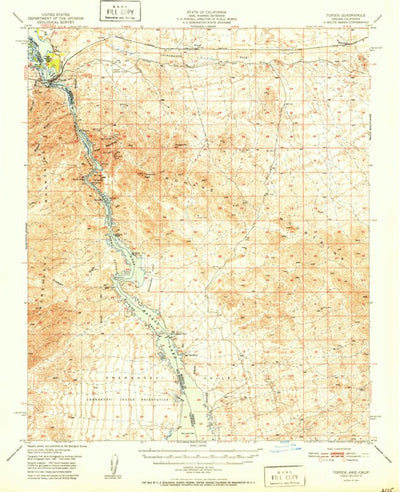 United States Geological Survey Topock, AZ-CA (1951, 62500-Scale) digital map