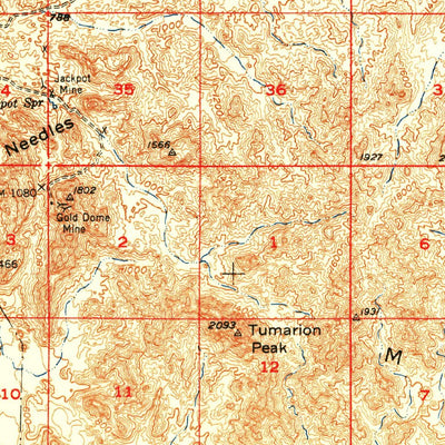 United States Geological Survey Topock, AZ-CA (1951, 62500-Scale) digital map