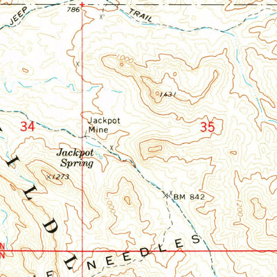 United States Geological Survey Topock, AZ-CA (1970, 24000-Scale) digital map
