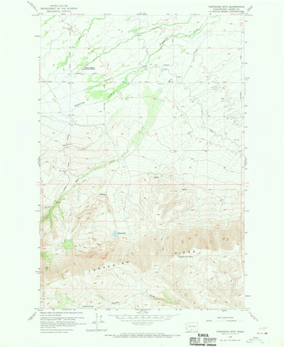 United States Geological Survey Toppenish Mountain, WA (1958, 24000-Scale) digital map