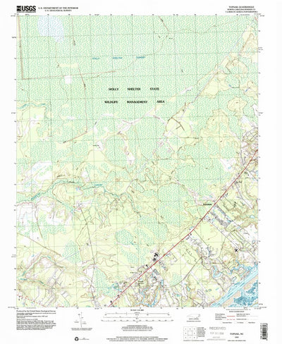 United States Geological Survey Topsail, NC (1997, 24000-Scale) digital map
