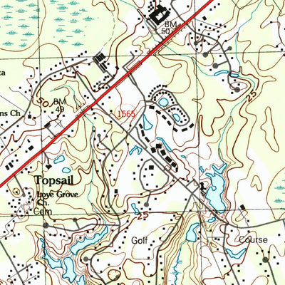 United States Geological Survey Topsail, NC (1997, 24000-Scale) digital map