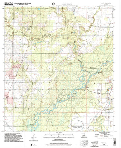 United States Geological Survey Topsy, LA (1998, 24000-Scale) digital map