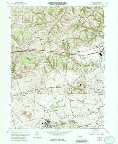 United States Geological Survey Topton, PA (1965, 24000-Scale) digital map