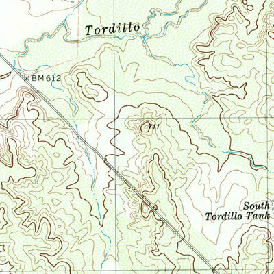 United States Geological Survey Tordillo Creek, TX (1984, 24000-Scale) digital map