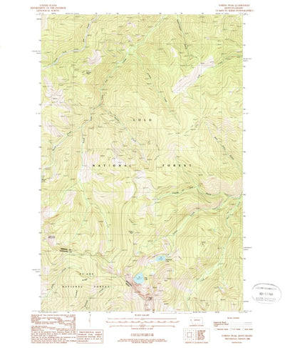 United States Geological Survey Torino Peak, MT-ID (1988, 24000-Scale) digital map
