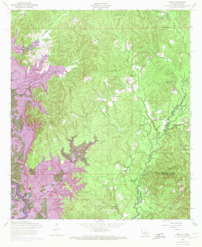 United States Geological Survey Toro, LA-TX (1954, 24000-Scale) digital map