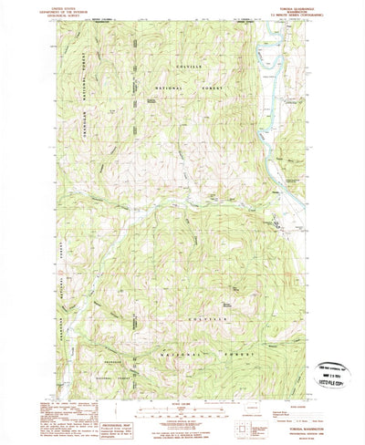 United States Geological Survey Toroda, WA (1988, 24000-Scale) digital map