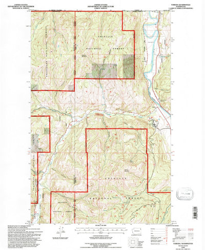 United States Geological Survey Toroda, WA (1992, 24000-Scale) digital map