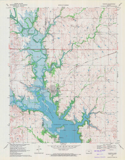 United States Geological Survey Toronto, KS (1969, 24000-Scale) digital map