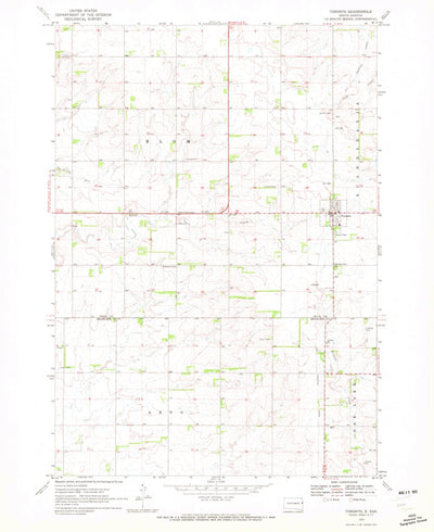 United States Geological Survey Toronto, SD (1970, 24000-Scale) digital map