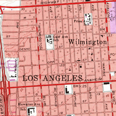United States Geological Survey Torrance, CA (1964, 24000-Scale) digital map