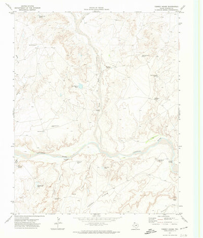 United States Geological Survey Torrey House, TX (1971, 24000-Scale) digital map
