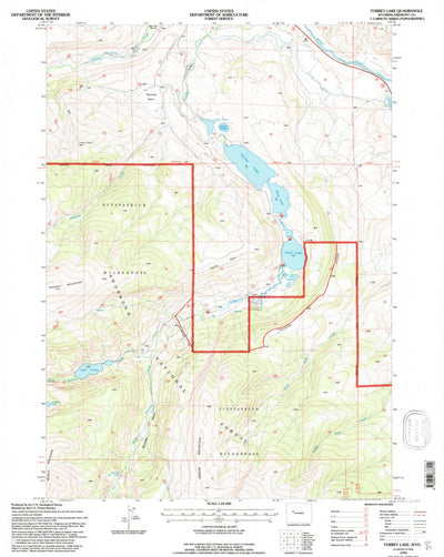 United States Geological Survey Torrey Lake, WY (1991, 24000-Scale) digital map