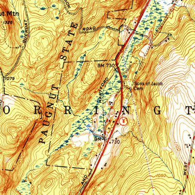 United States Geological Survey Torrington, CT (1951, 31680-Scale) digital map